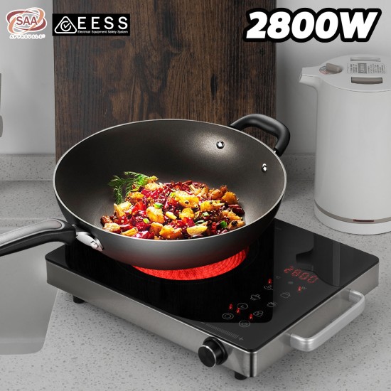 Portable Infrared Ceramic Cooktop 2800W Countertop Burner with Dual Heating Rings No EM Radiation Portable Infrared Ceramic Cooktop 2800W Countertop Burner with Dual Heating Rings No EM Radiation